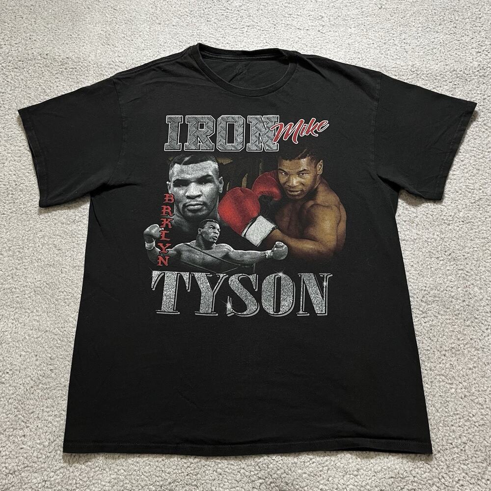 Mike Tyson Shirt Mens Large Vintage Rap Tee Graphic Faded Boxing Short Sleeve